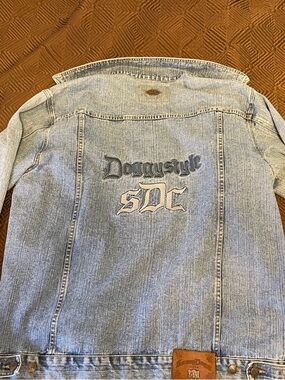 Doggystyle SDC (Snoop Dogg) Embroidered Light Wash Denim Jacket